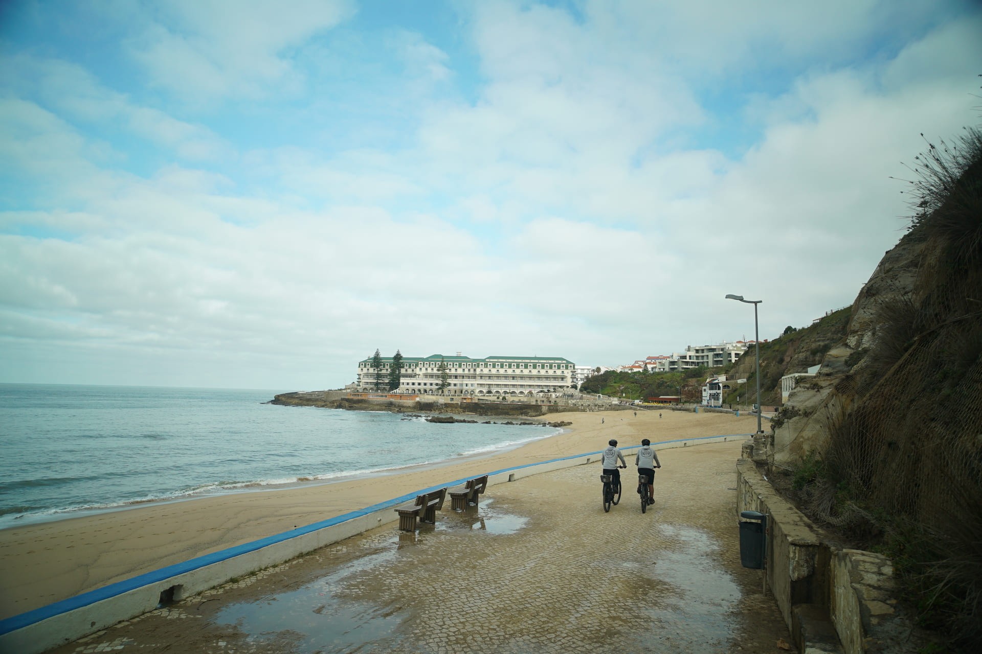 E-bike riding by the coast in Ericeira